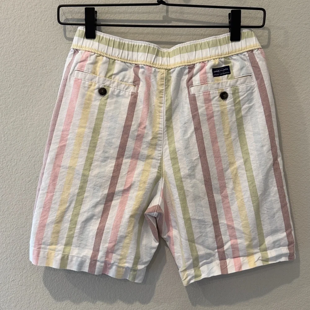 Janie and Jack Pastel Striped Oxford Boys‎ Shorts Size 14